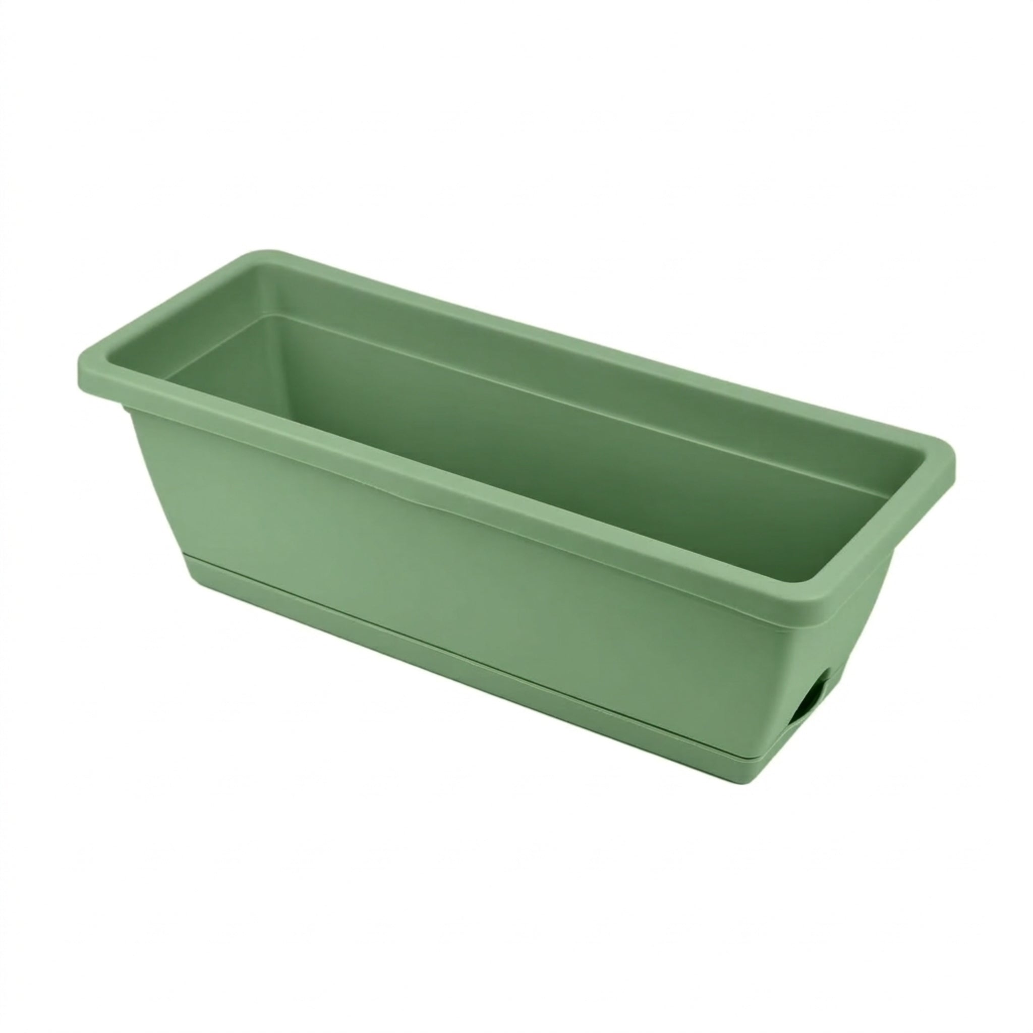 Usaplanterrr Plastic Rectangular Flower Pot for Herbs and Vegetables Saucer